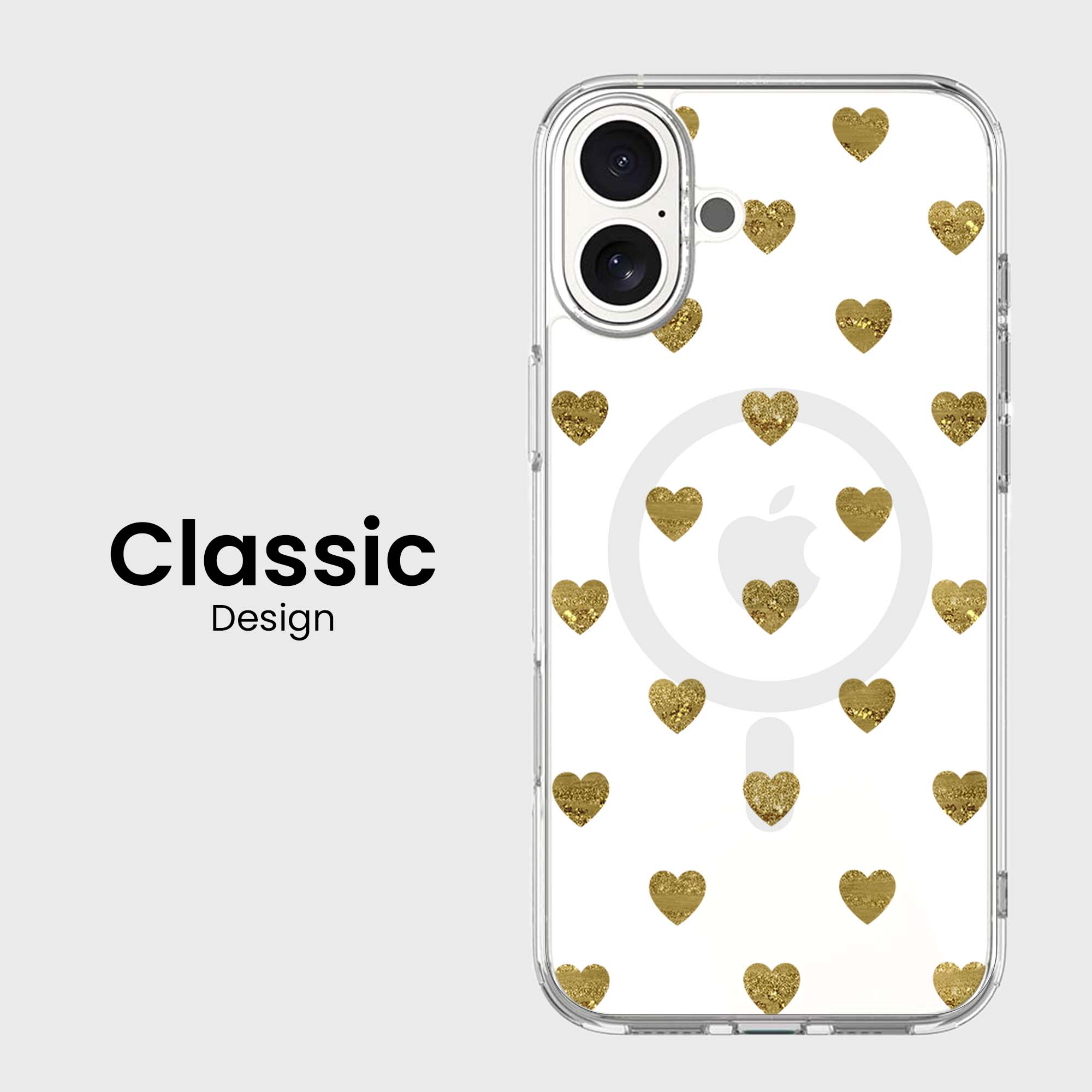 Coeurs en prune d'or - iPhone 16