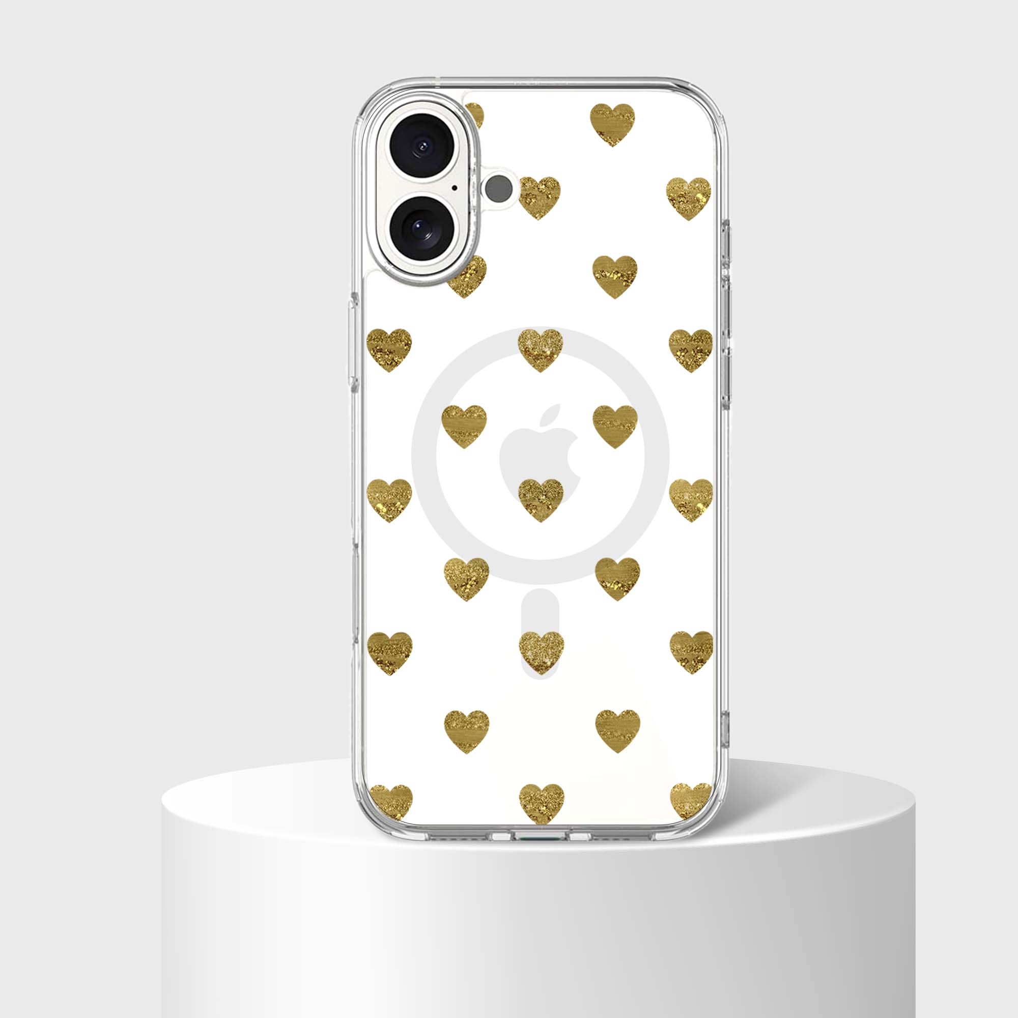 Coeurs en prune d'or - iPhone 16