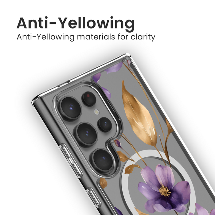 Etui design transparent - Purple Wildflower