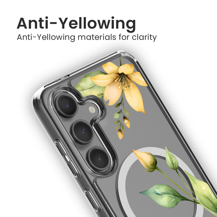 Etui design transparent - Yellow Wildflower