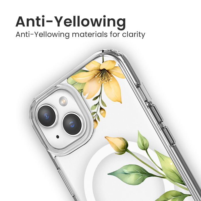 Etui design transparent - Yellow Wildflower