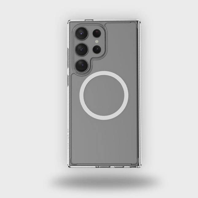 Samsung S23 Ultra - Pack de démarrage Etui transparent Fremont, Verre trempé, Chargeur mural double port 30W