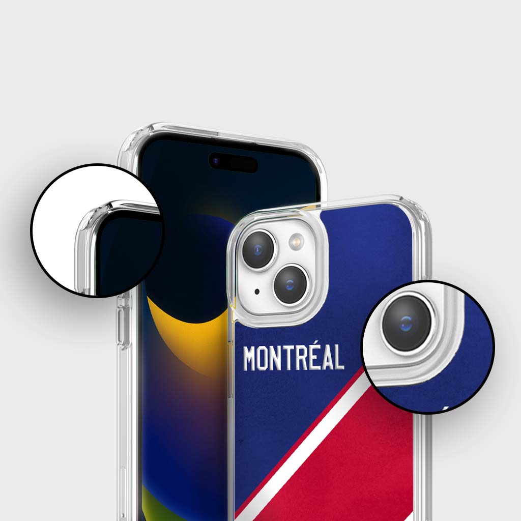 Étui transparent pour téléphone portable sur le thème d'une ville canadienne - Montréal