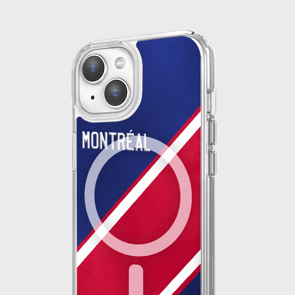 Étui transparent pour téléphone portable sur le thème d'une ville canadienne - Montréal