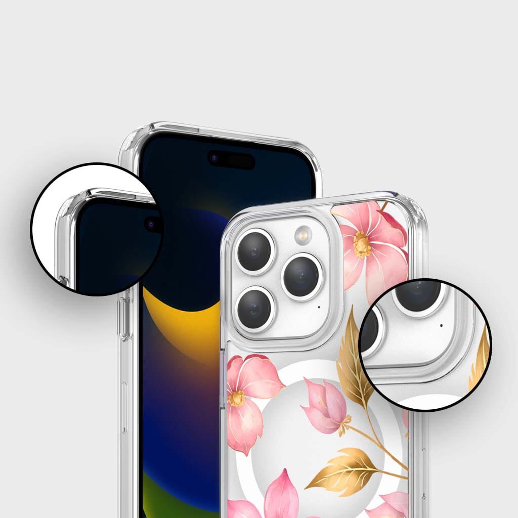 Fleur rose - iPhone 15 Pro