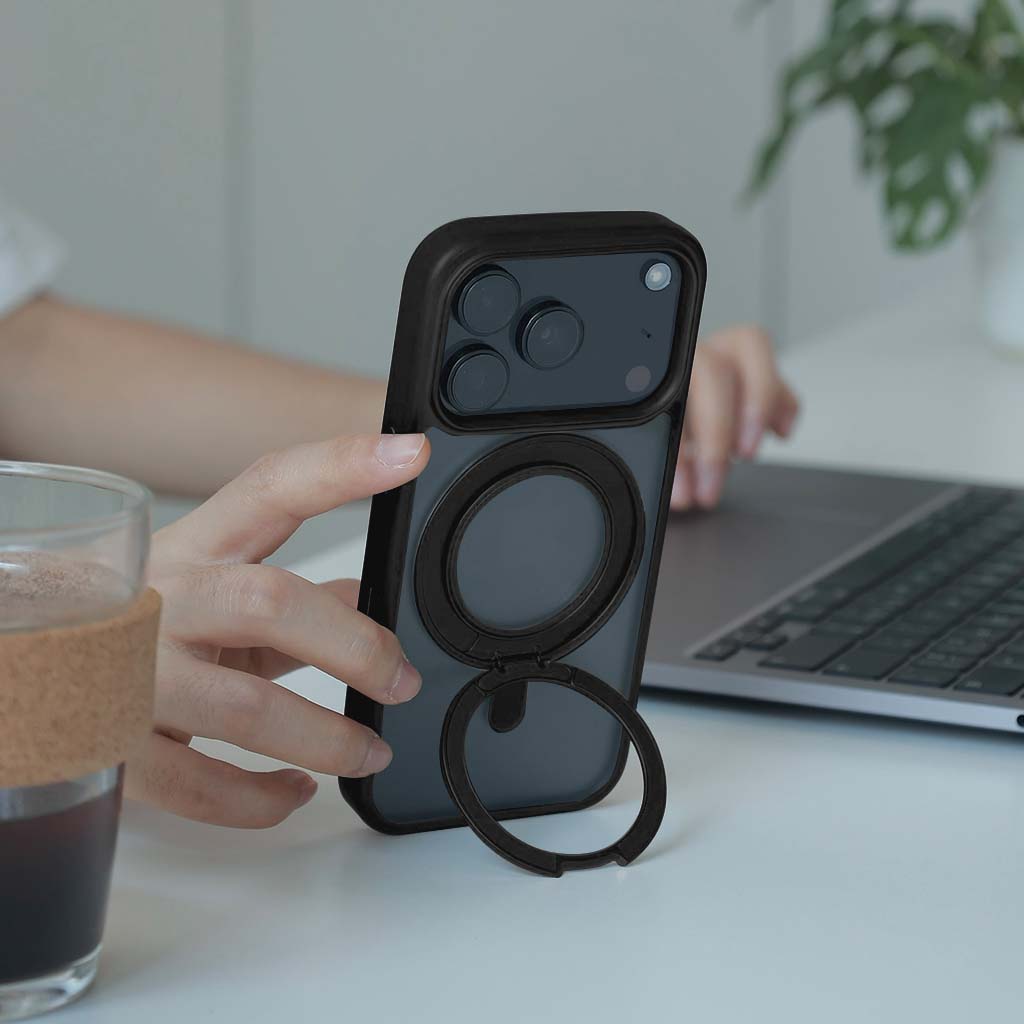 Étui hybride avec support d'anneau MagSafe intégré - iPhone 17 Pro