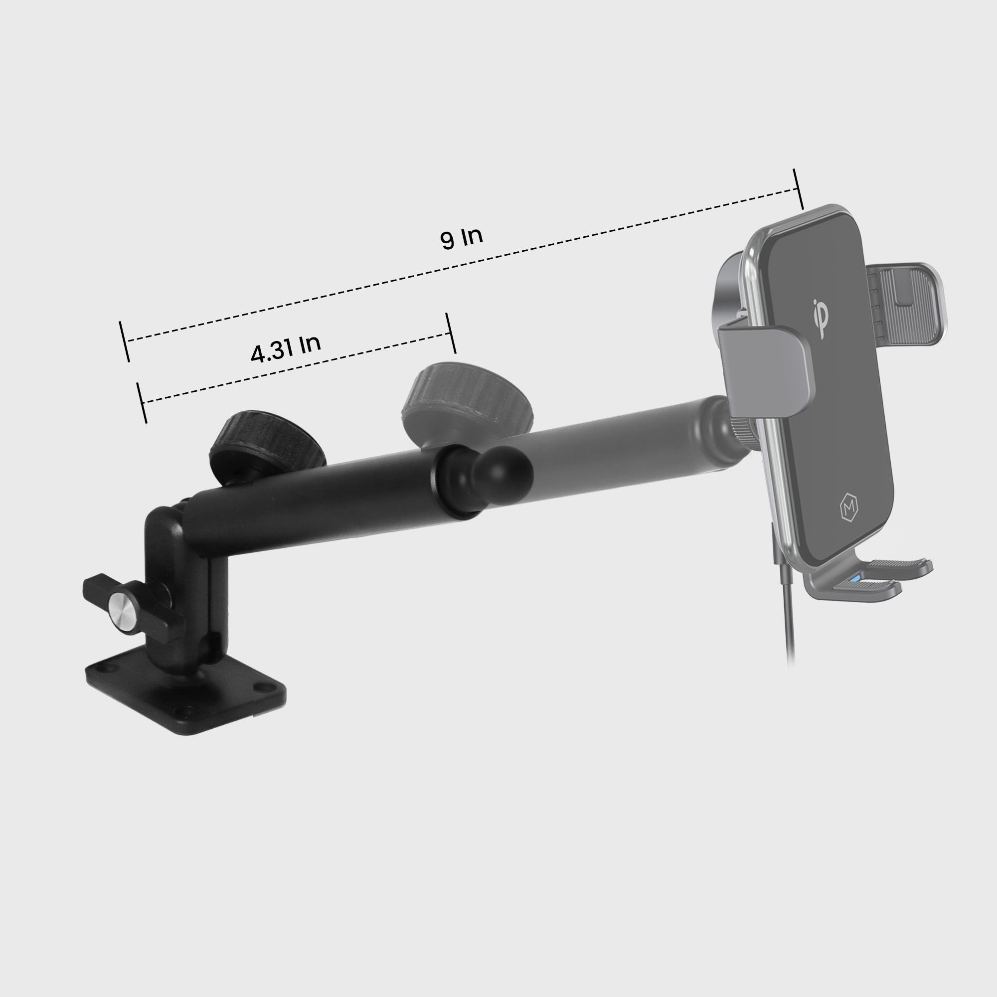 Chargeur de voiture sans fil Mighty Mount Heavy Duty Rugged 15 W à fixation automatique