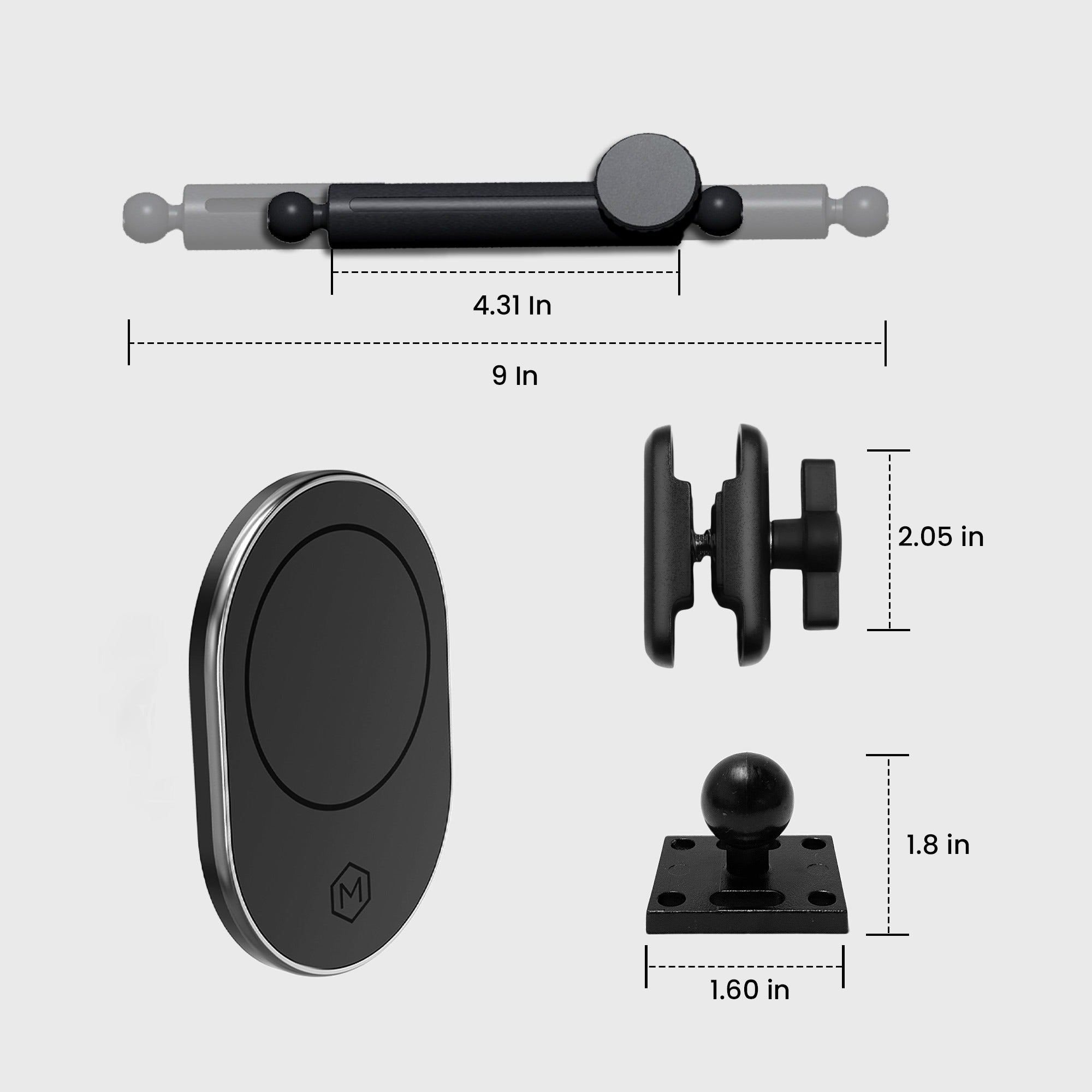 Support magnétique MagSafe pour téléphone portable, robuste et ultra-résistant, de la marque Mighty Mount
