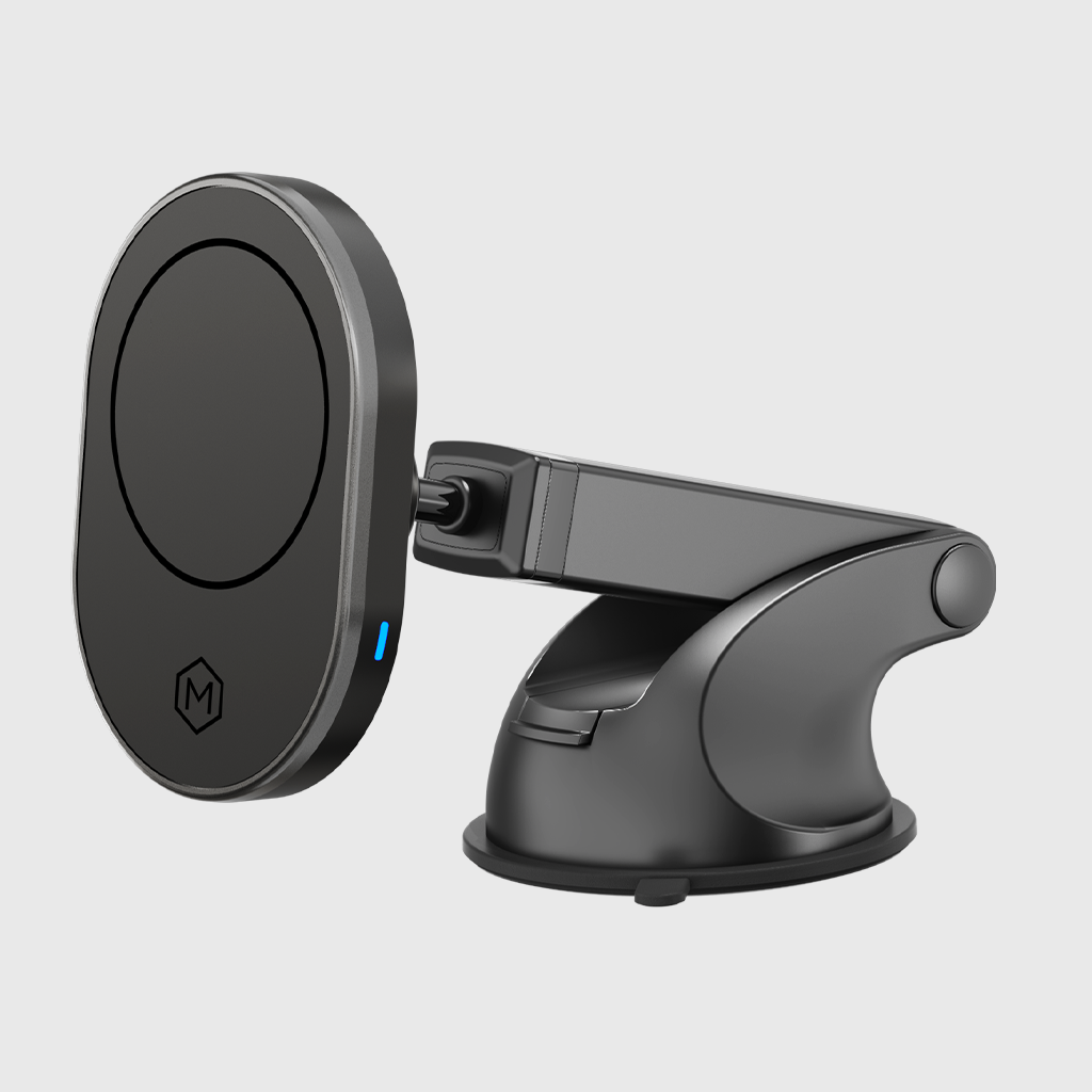 MagSafe Wireless Car Charger Combo avec évent et base de montage pour tableau de bord