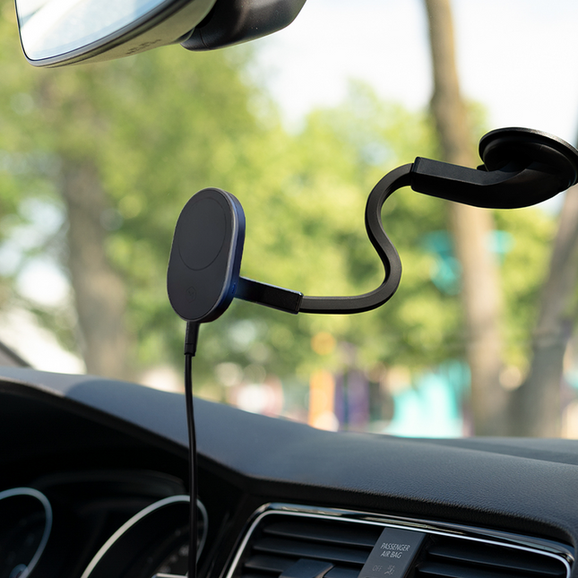 Support à col de cygne pour chargeur de voiture sans fil MagSafe Mighty Mount