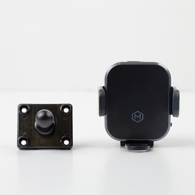 Mini Grip Fast Wireless Car Charger Mount with Drill Base AMPS Mounting Plate (Support pour chargeur sans fil rapide de voiture avec base de perçage)