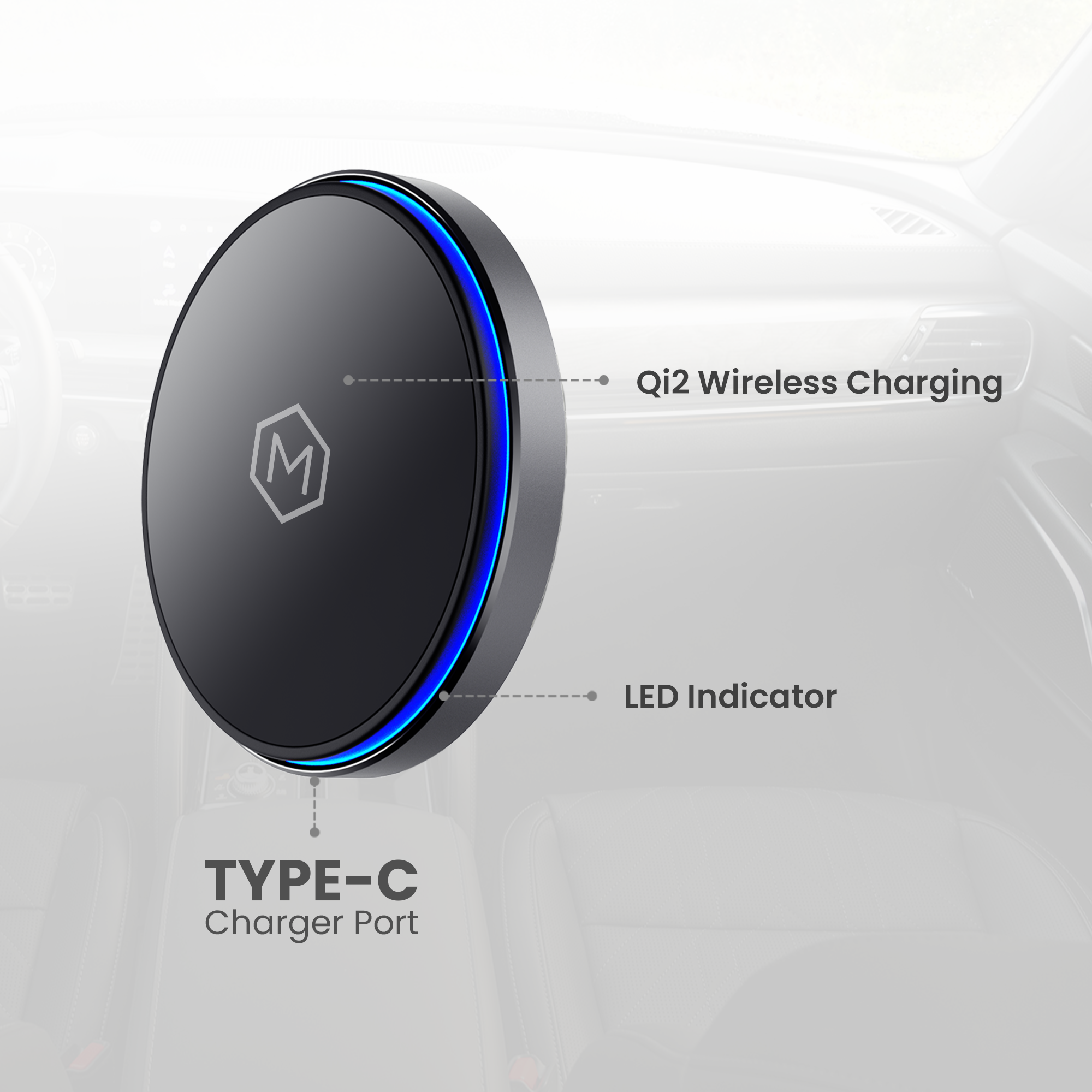 Mag Switch Qi2 Wireless Charger & Vent Mount