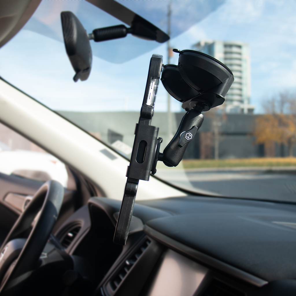 Support de voiture Mighty Mount à double ventouse pour iPad et tablettes, destiné aux camions et aux flottes