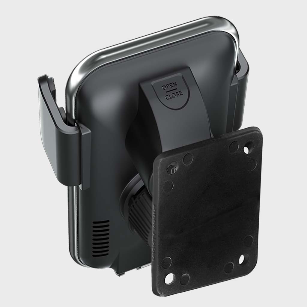 Support de recharge sans fil rapide pour voiture Mighty Mount Auto Grip avec plaque AMPS, certifié Qi