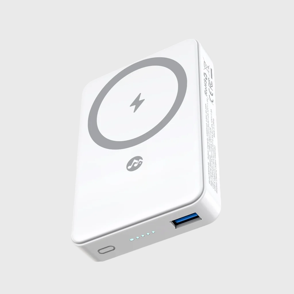 Batterie externe Rockstone 10 000 mAh avec chargeur sans fil MagSafe et support intégré