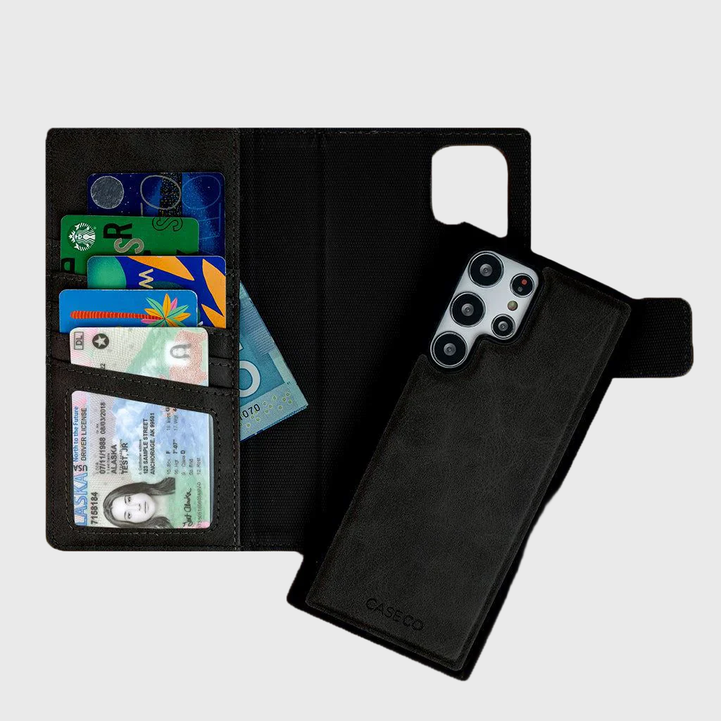 Étui portefeuille détachable Samsung Galaxy S22 Ultra (5 cartes) (5th Ave)