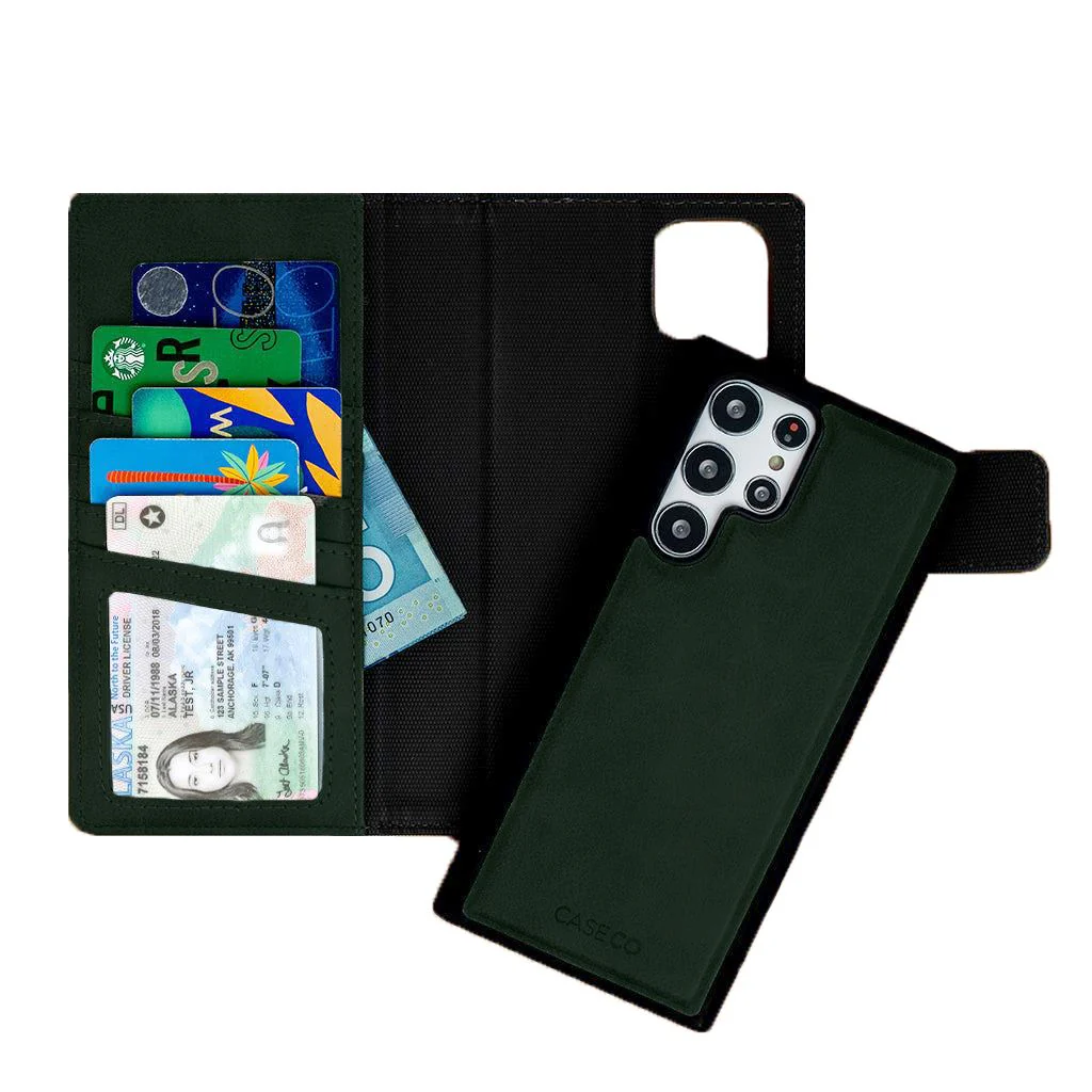 Étui portefeuille détachable Samsung Galaxy S22 Ultra (5 cartes) (5th Ave)