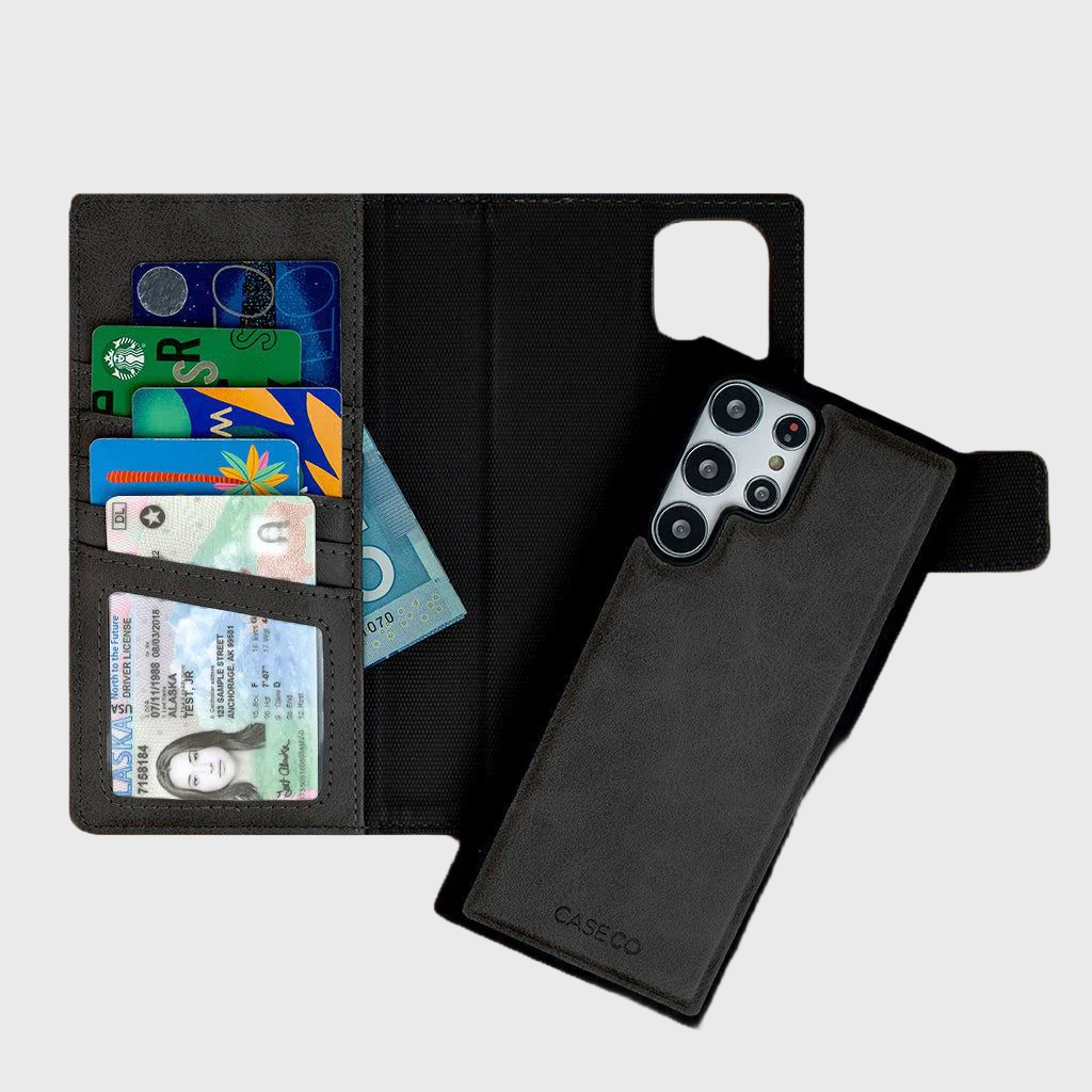 Étui portefeuille détachable Samsung Galaxy S22 Ultra (5 cartes) (5th Ave)