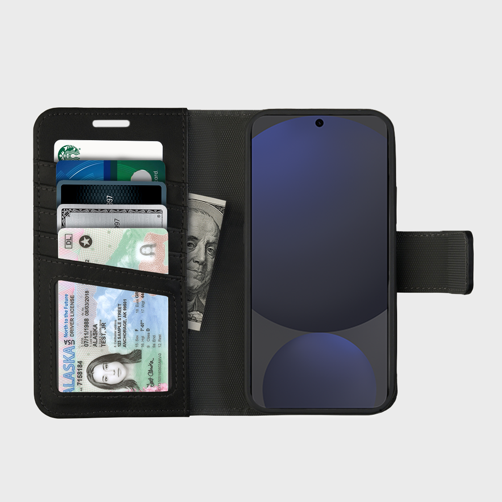 5th Ave Wallet Folio Case (5 fentes pour cartes) - Samsung Galaxy S24 FE
