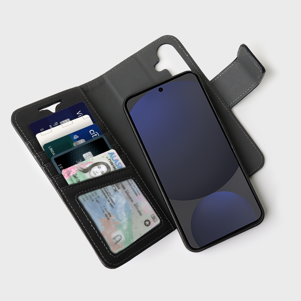 5th Ave Wallet Folio Case (5 fentes pour cartes) - Samsung Galaxy S24 FE