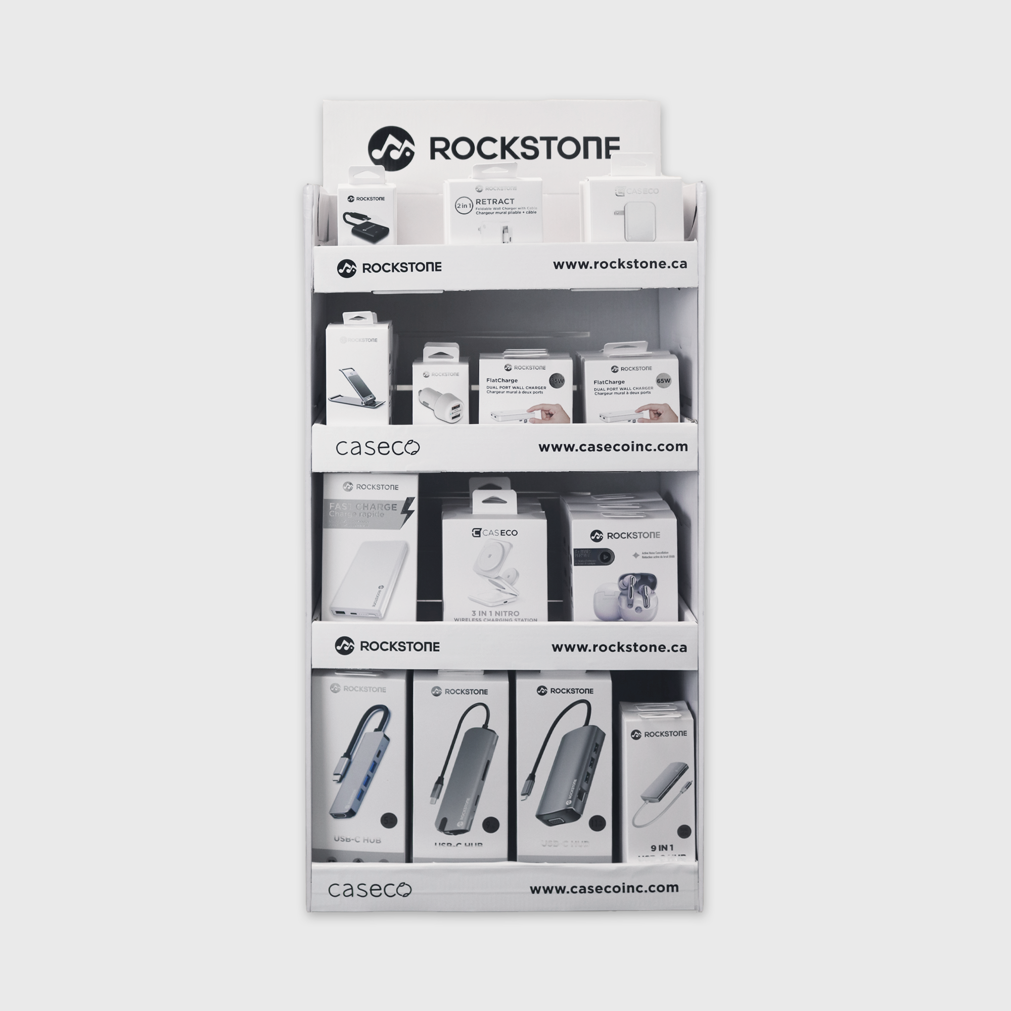 Présentoir tout-en-un Rockstone 40 pièces pour gadgets - R7200-40