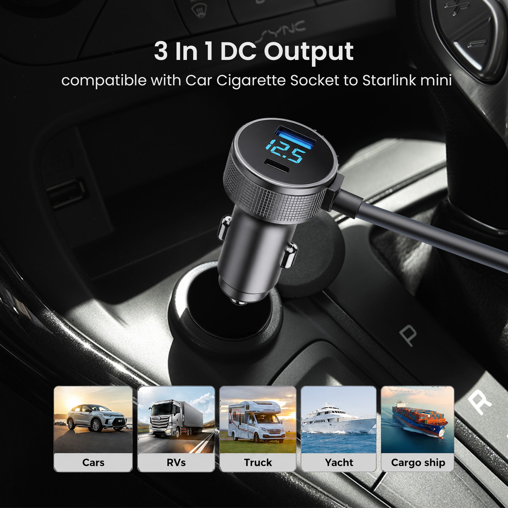 Chargeur de voiture Starlink Mini - 2 ports