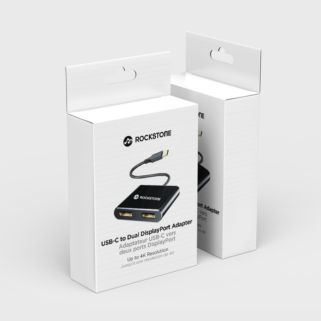 Adaptateur Rockstone USB-C vers double DisplayPort