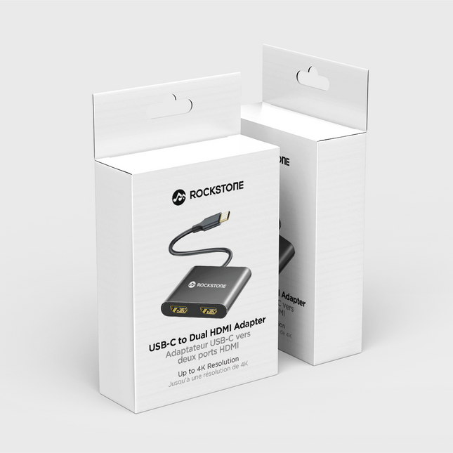 Adaptateur Rockstone USB-C vers double HDMI