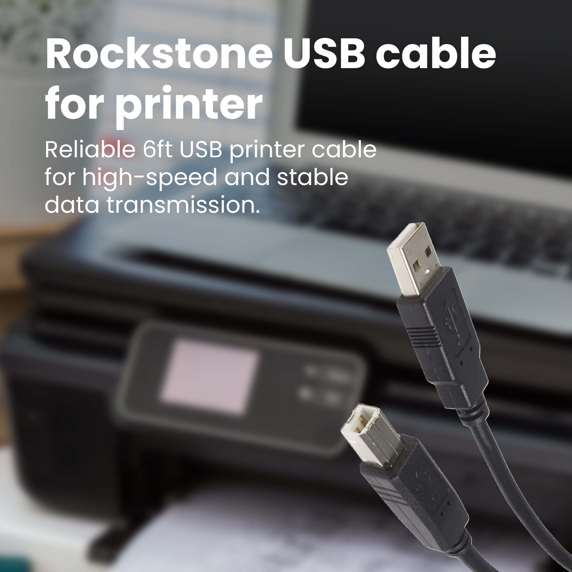 Câble d'imprimante USB 2.0 - 6FT/1.8 Meter