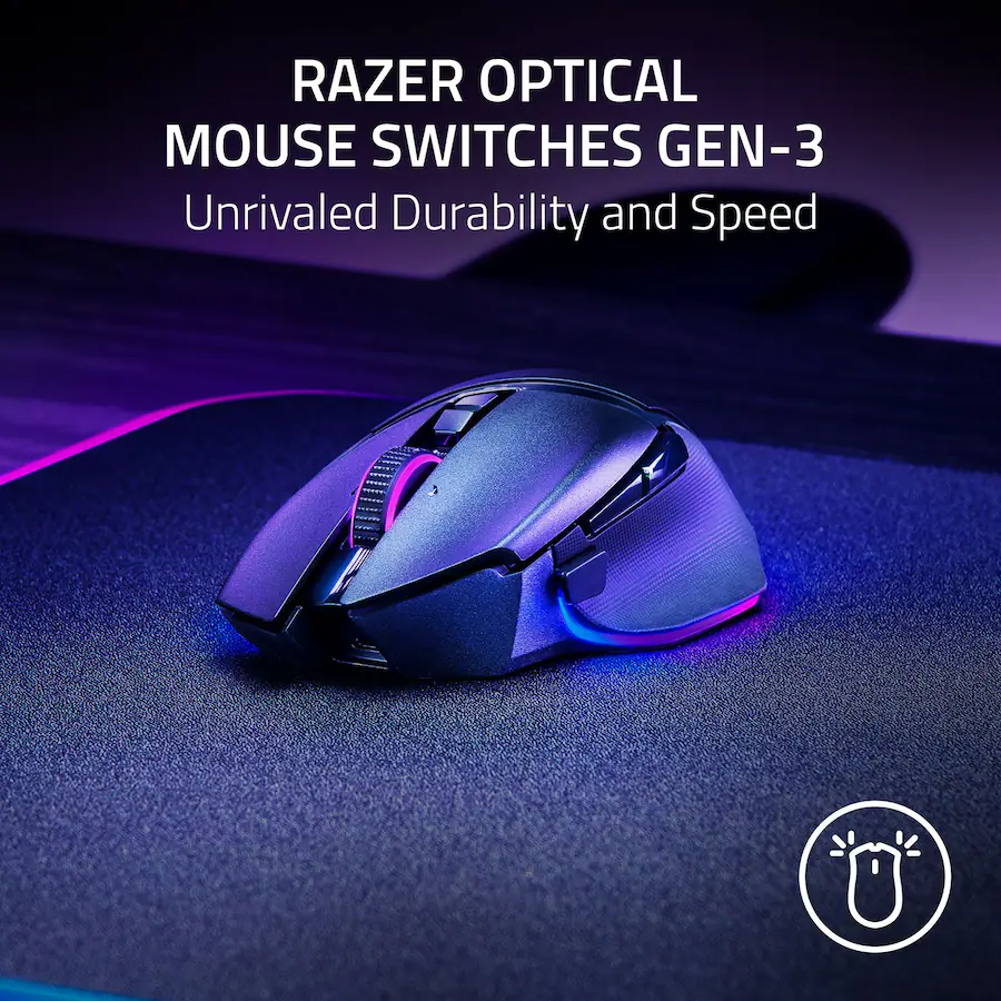 Razer Basilisk V3 Pro 35K DPI Wireless Gaming Mouse Noir (Razer Renewed)