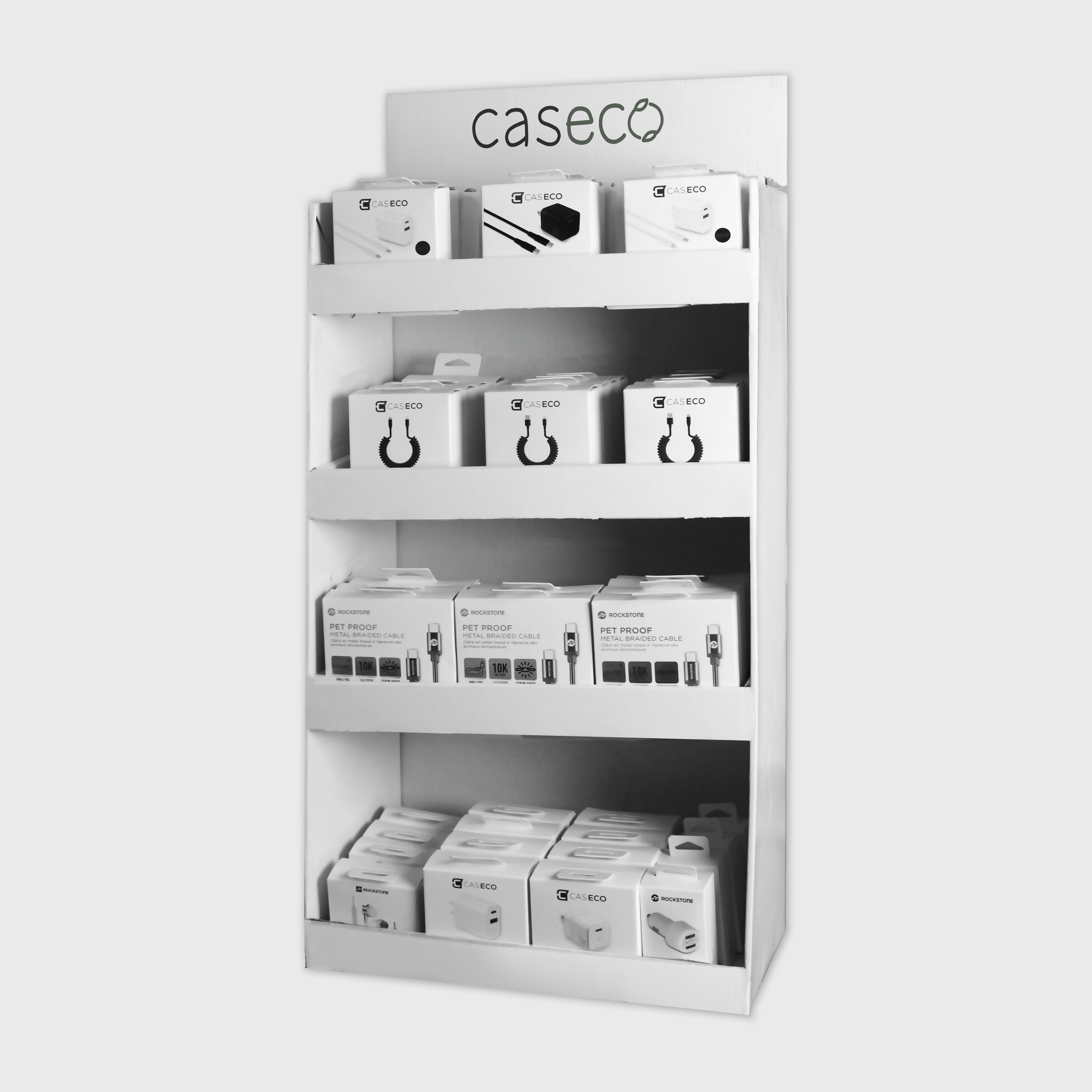 Présentoir de vente au détail tout-en-un pour chargeurs et appareils audio, 51 pièces - C5754-90