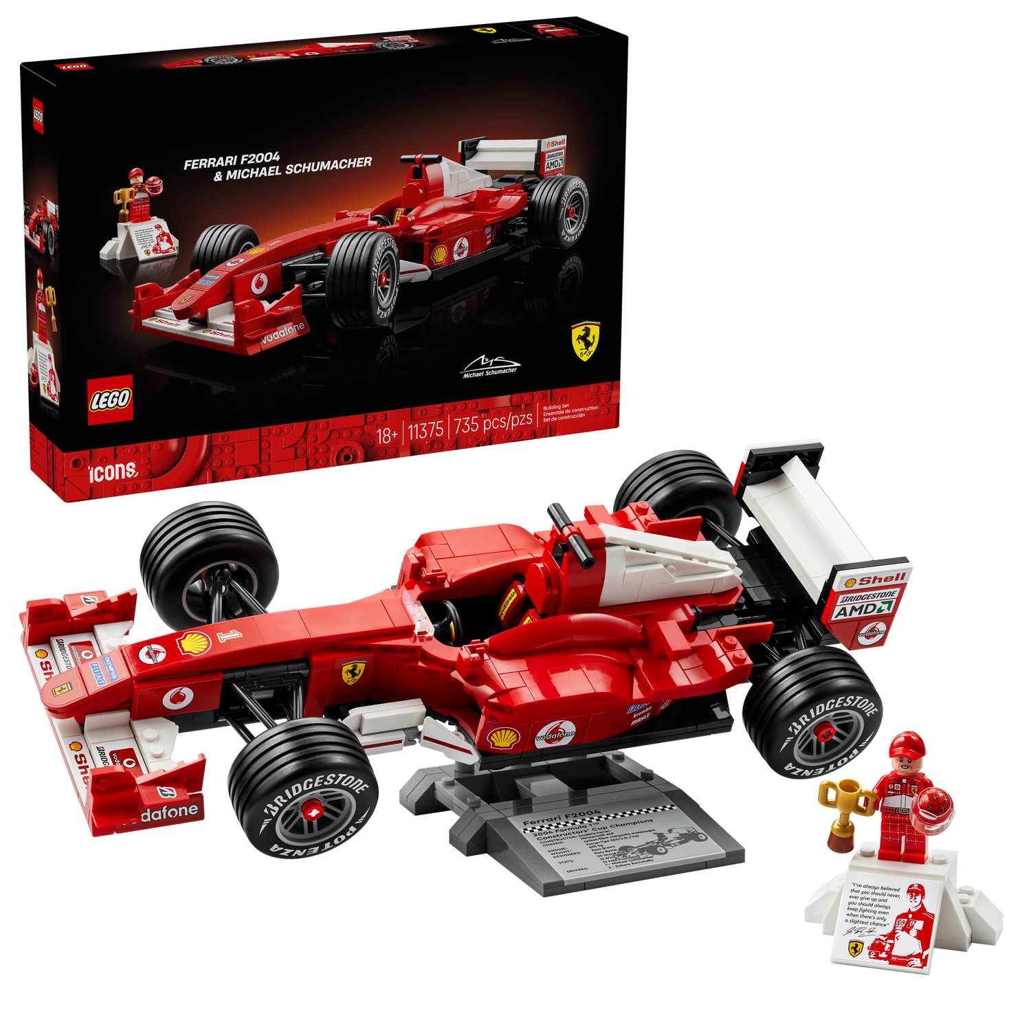 LEGO Icons - Ferrari F2004 et Michael Schumacher 11375
