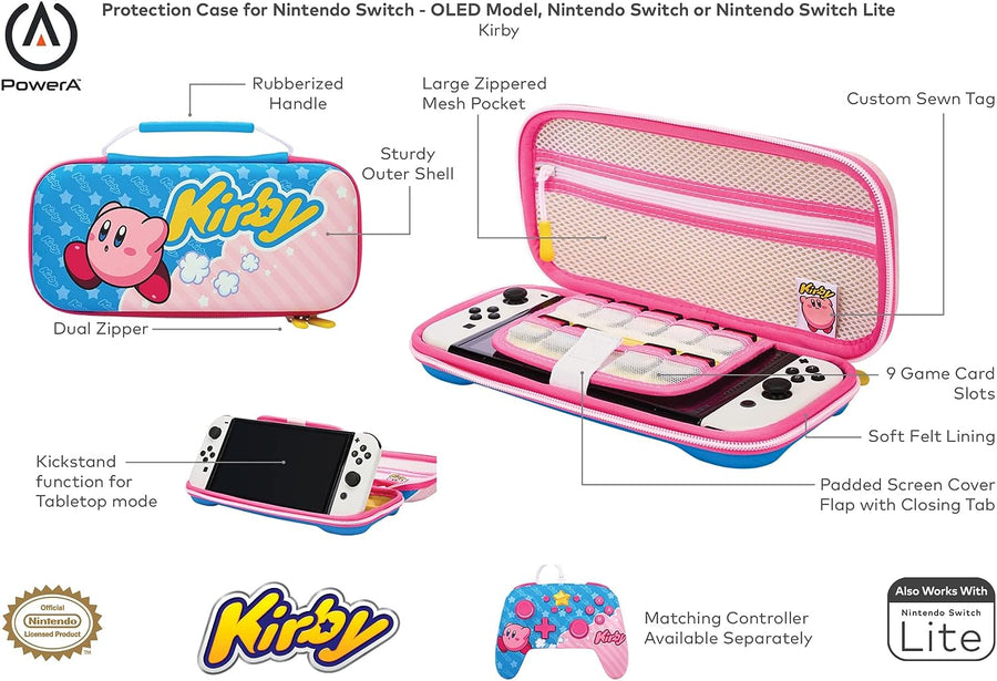 PowerA - Étui de protection pour Nintendo Switch - Kirby