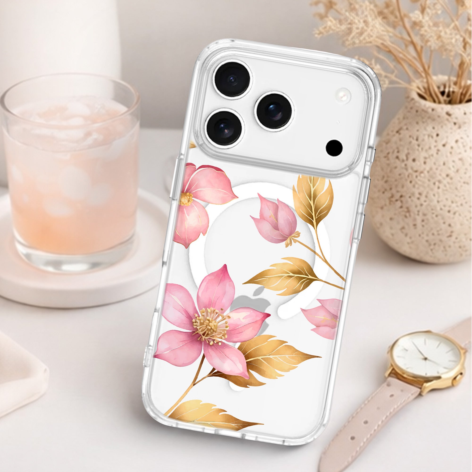 Fleur rose - iPhone 17 Pro Max