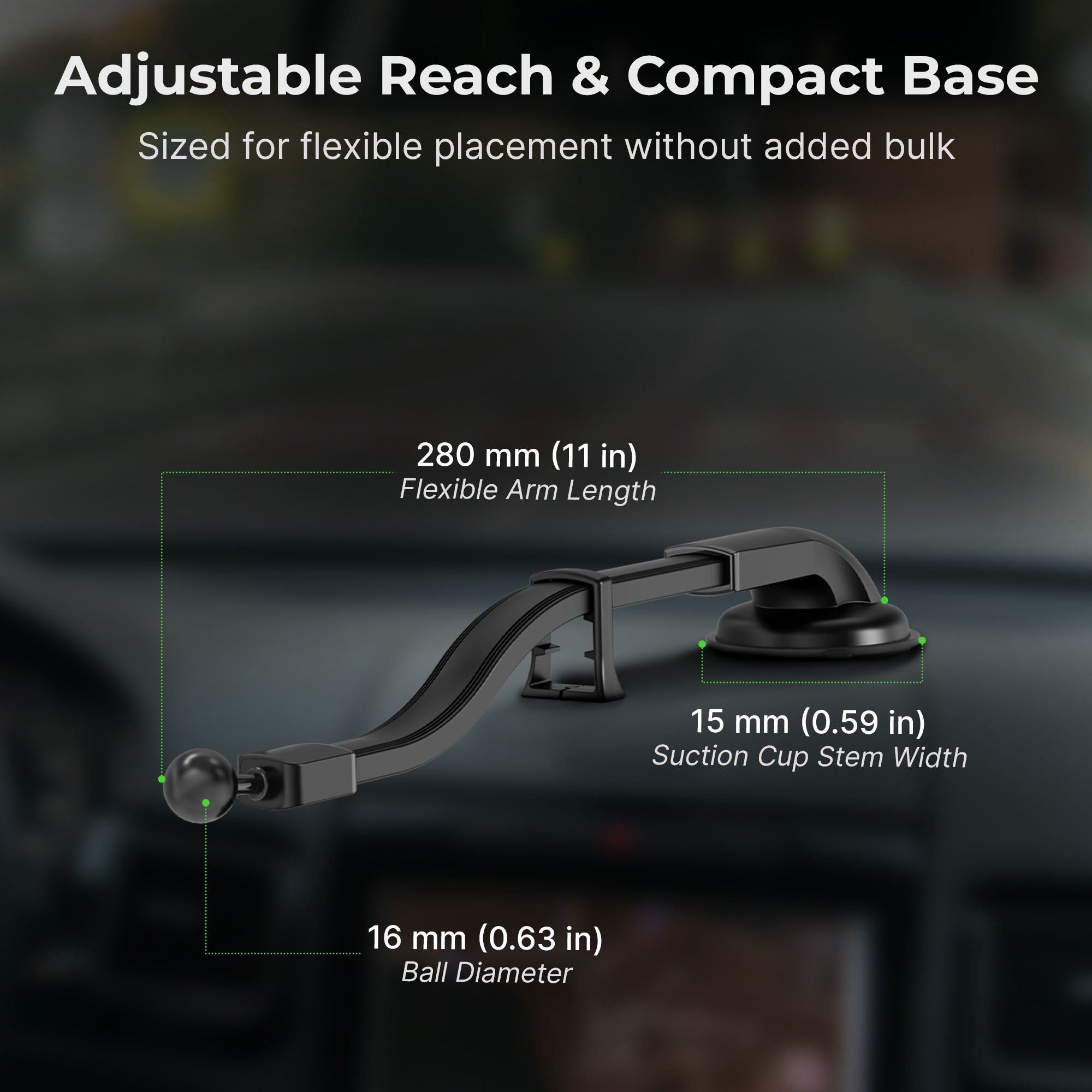 Support magnétique pour voiture Mighty Mount à col de cygne avec MagSafe