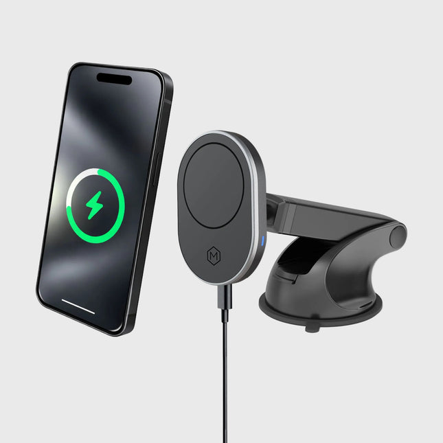 Support de tableau de bord avec chargeur sans fil MagSafe pour voiture « Mighty Mount »