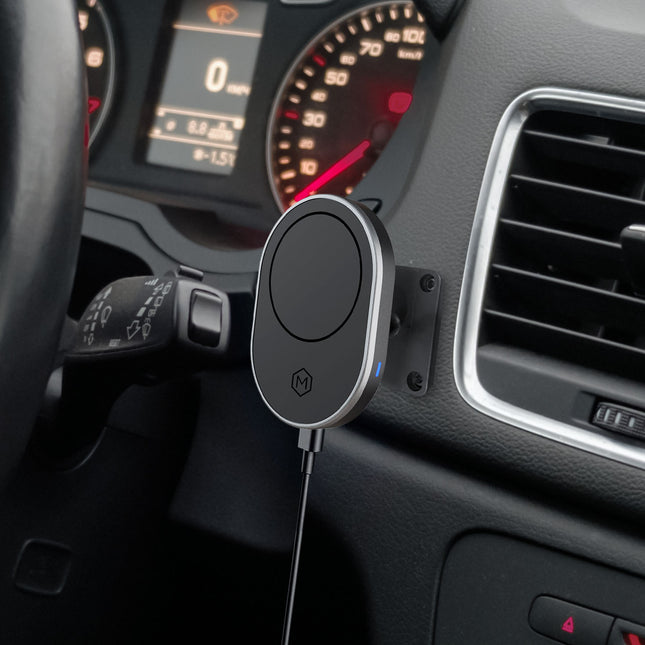 Support de chargeur sans fil MagSafe pour voiture avec base de perçage Plaque de montage AMPS