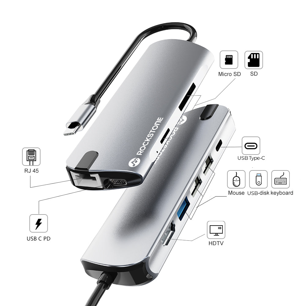 Hub Rockstone USB-C 9-en-1