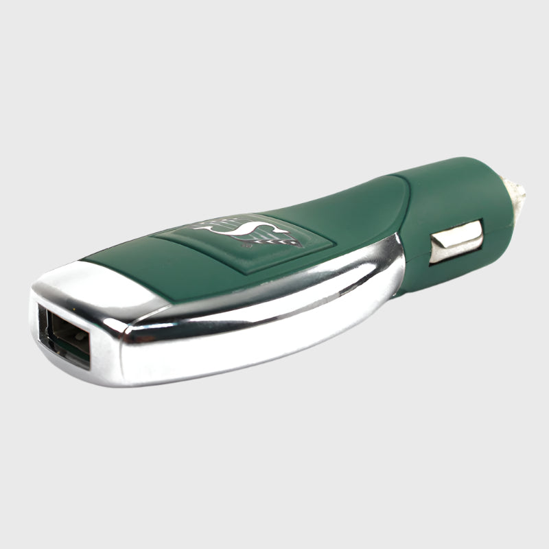 Chargeur de voiture 2.1 Ampères des Saskatchewan Roughriders - Vert