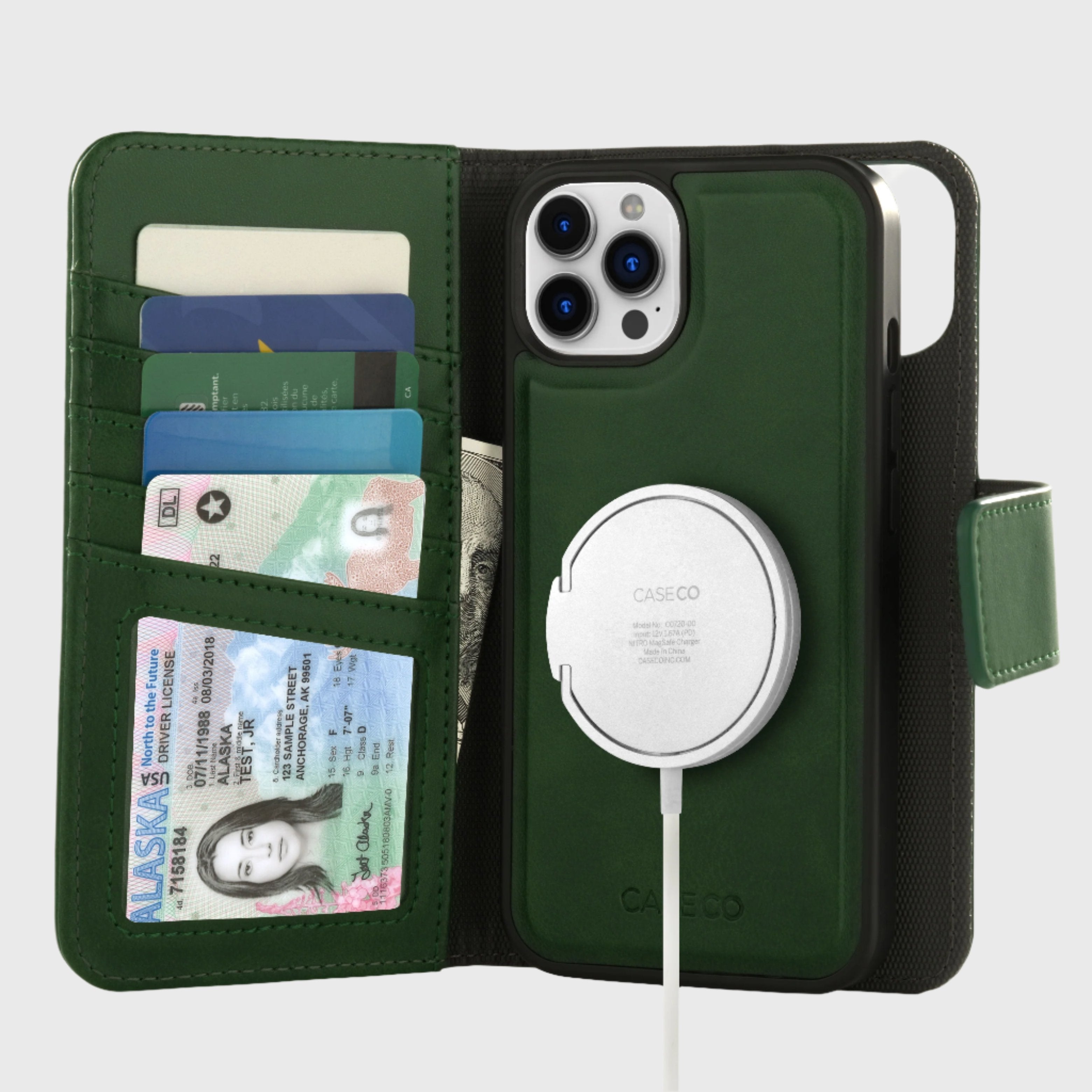 iPhone 12/ 12 Pro (5 cartes) étui portefeuille détachable (5th Ave)