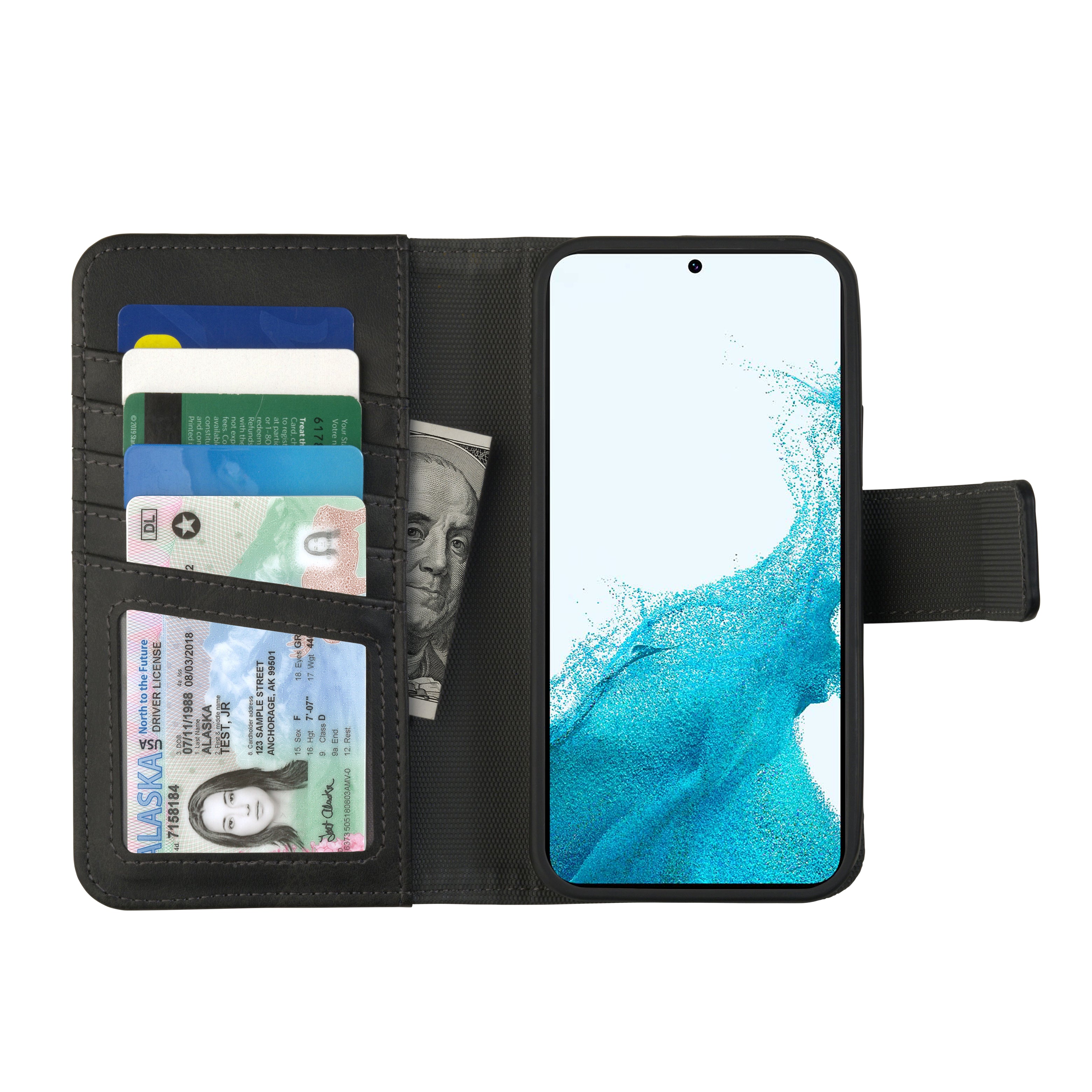 Etui portefeuille détachable Samsung Galaxy A13 (5 cartes) (5th Ave) (BULK PACKAGING)