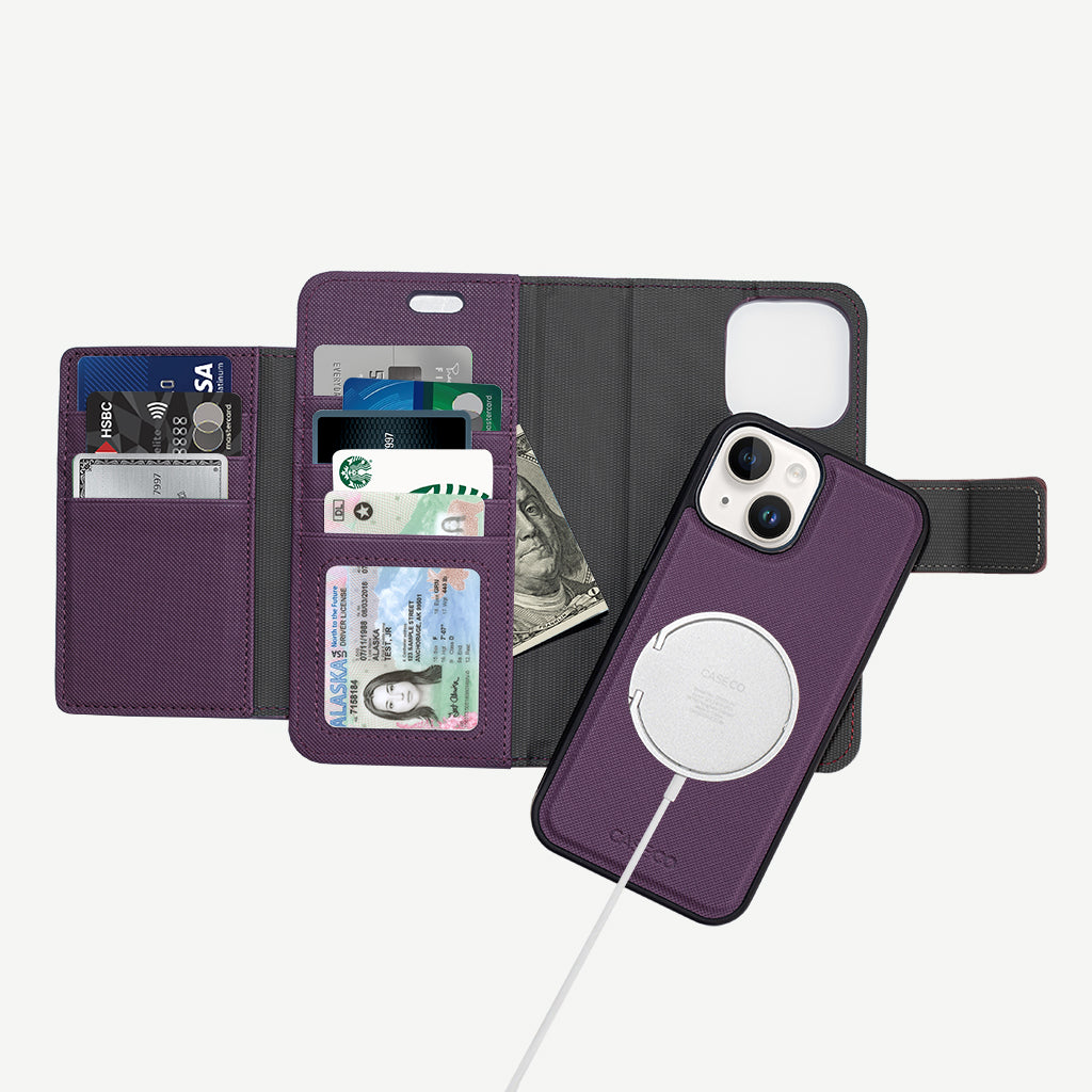 Sunset Blvd MagSafe Portefeuille détachable Folio - 8 cartes - iPhone 14 Plus