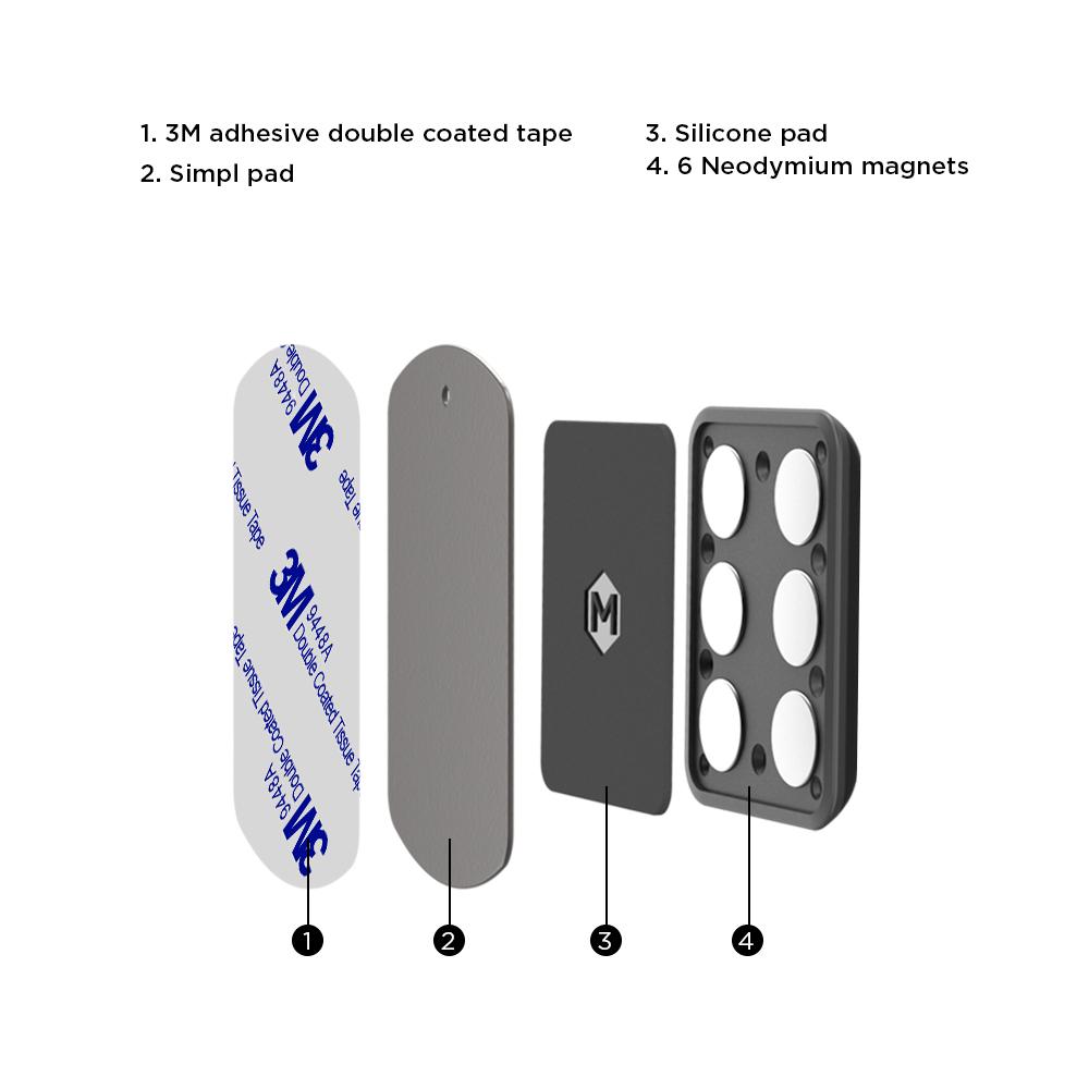 Support de téléphone pour tableau de bord Mighty Mount Simpl Touch à col de cygne flexible