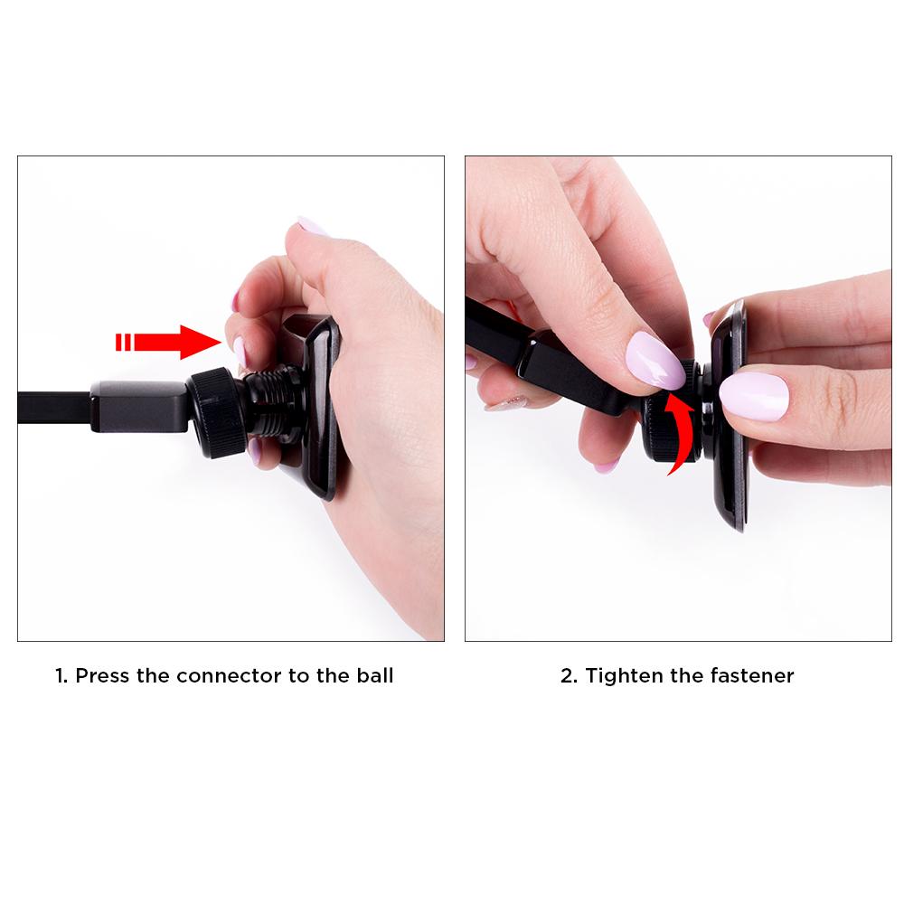 Support de téléphone pour tableau de bord Mighty Mount Simpl Touch à col de cygne flexible