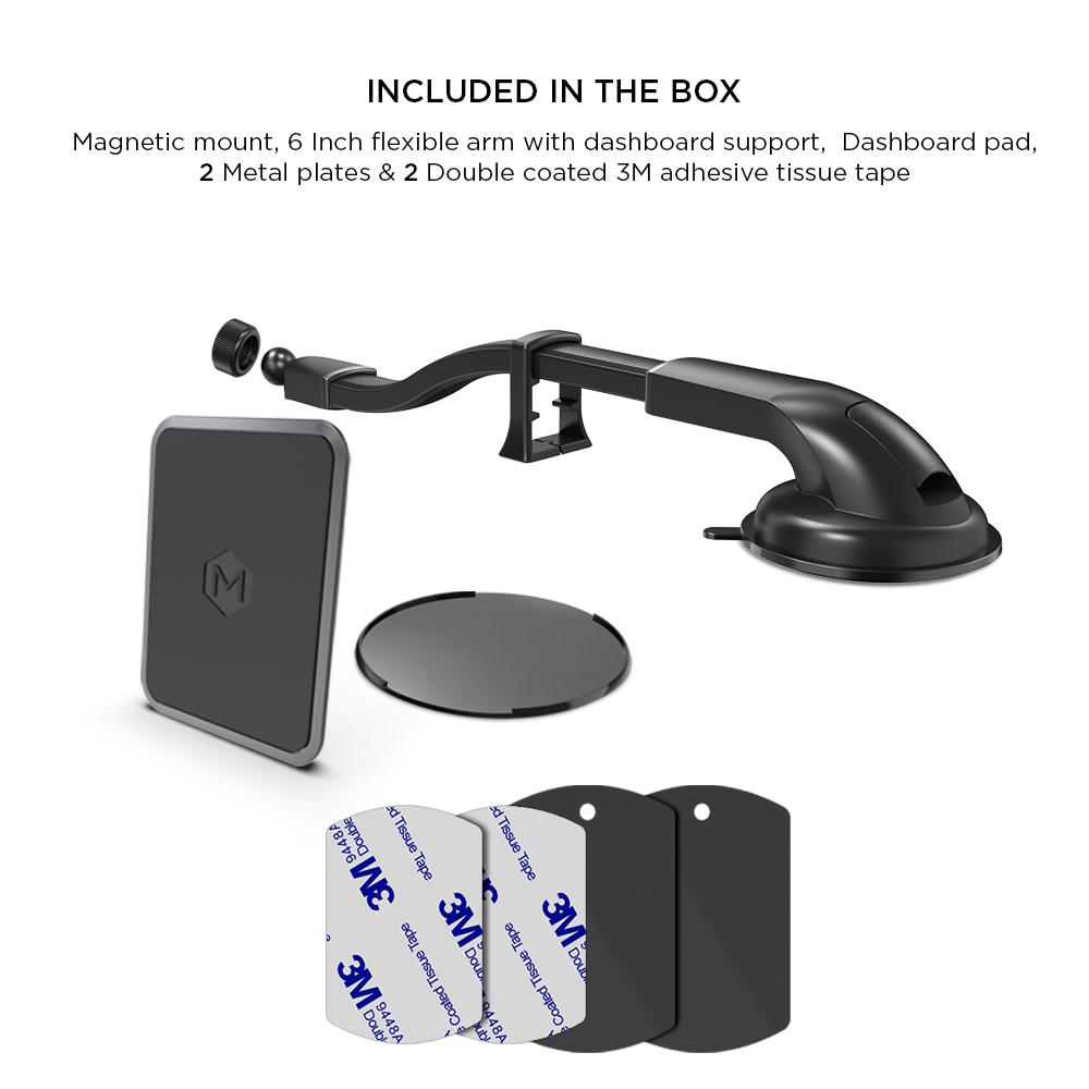 Support de téléphone pour tableau de bord Mighty Mount Simpl Touch à col de cygne flexible
