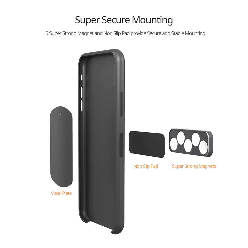 Support magnétique rectangulaire pour tableau de bord Mighty Mount Simpl Mag