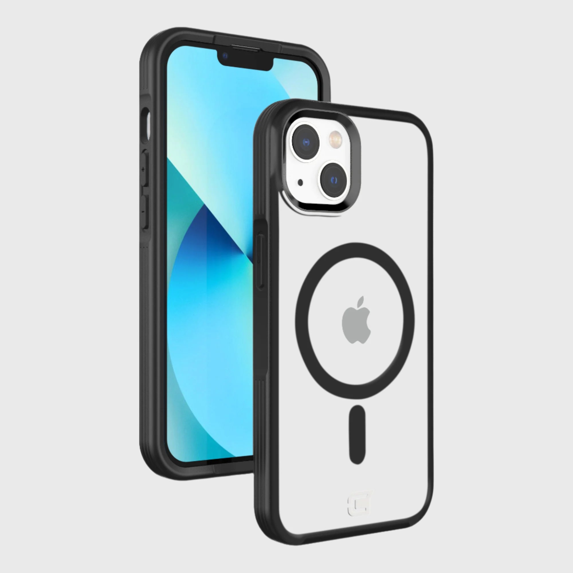 Fremont Grip Frost Clear Back avec caméra assortie et anneau Magsafe - Noir