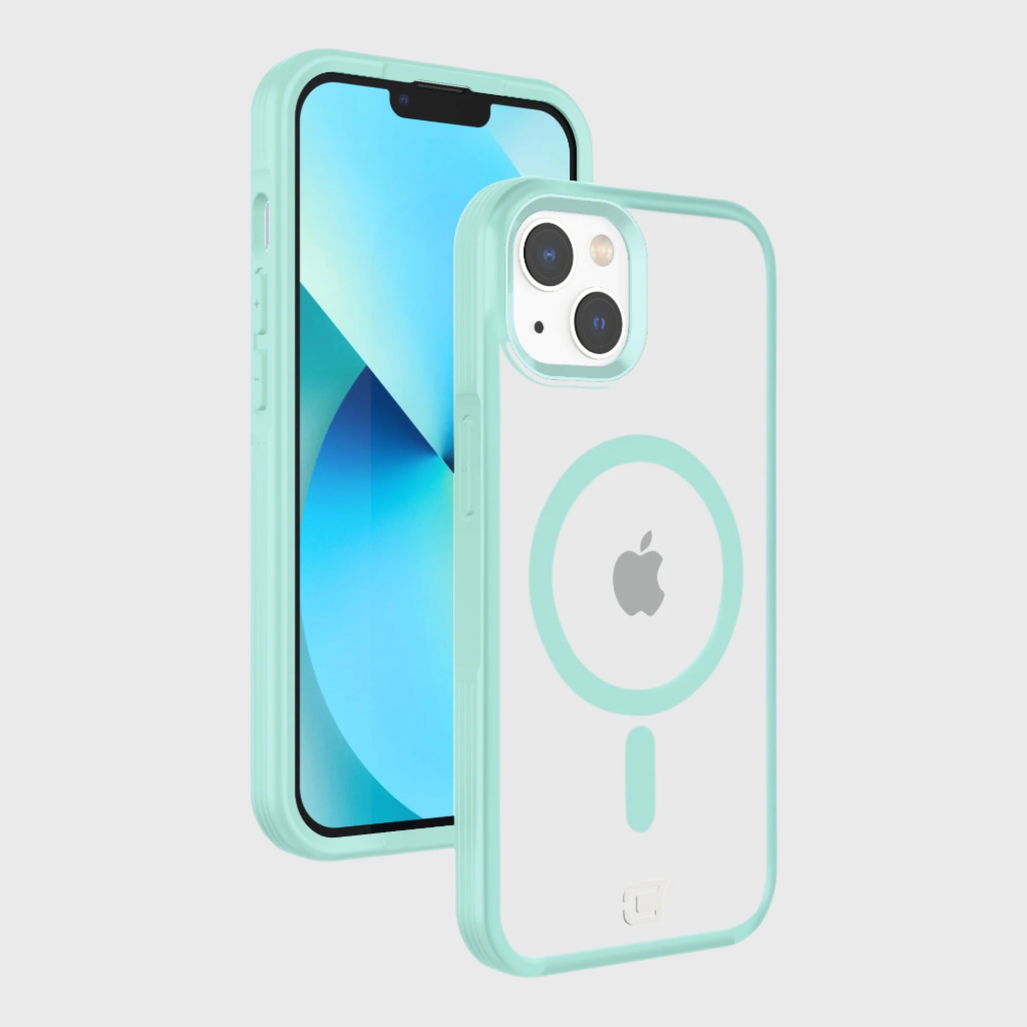 Fremont Grip Frost Clear Back avec appareil photo et anneau Magsafe assortis - Sarcelle