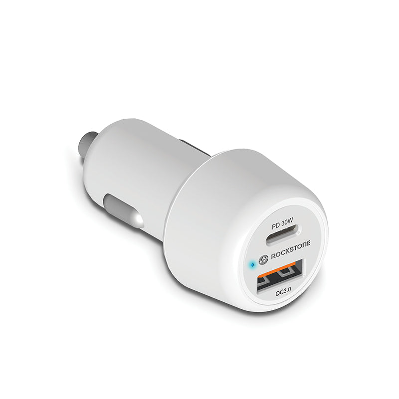 Chargeur de voiture Mighty Mount J48 à double port PD 30 W et QC 3.0