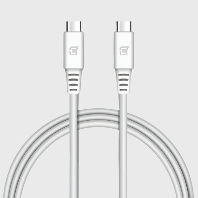 Câble USB C vers USB C - 3 mètres - blanc 100 watts